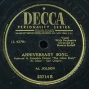 Anniversary song - Al jolson