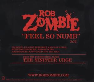 Feel so numb - Rob zombie